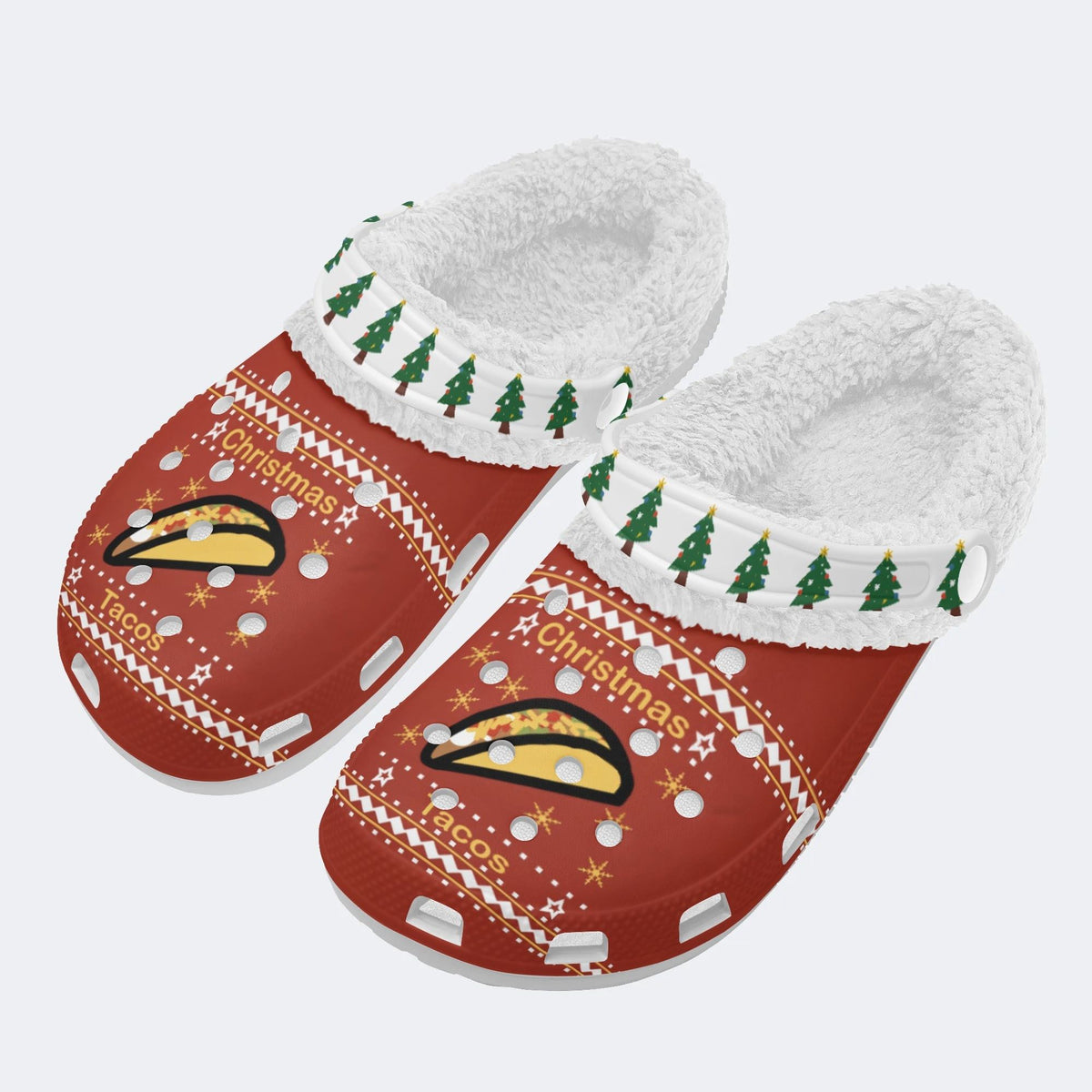 Christmas Tacos Art Print - Fur Lined Slippers