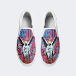 Unisex Greek Statue Graffiti Art Print - Slip On Shoes