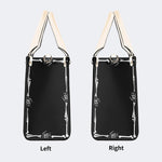 Poker Eyes And Moth Print - Leather Handbag