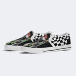 Christmas Skull Print - Slip On Shoes