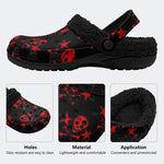 Red Star Skulls - Fur Lined Slippers/Sandals