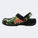 Boho Surf Wave - Fur Lined Slippers/Sandals