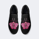Pink Death Moth Print - Slip On Shoes