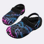 Dark Zebra Stripe - Fur Lined Slippers/Sandals