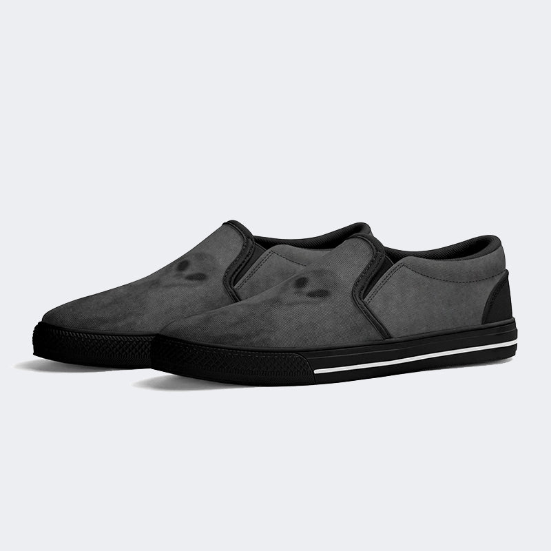 Dark Style Skull Shadow Graphic - Slip On Shoes