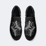 Unisex Death Moth&Skull Print - Slip On Shoes