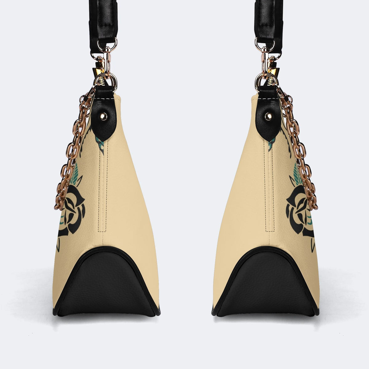 Green Death Moth Print - Leather Crossbody Bag