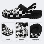 Gothic elements combination Print - Colorable Fur Lined Slippers/Sandals