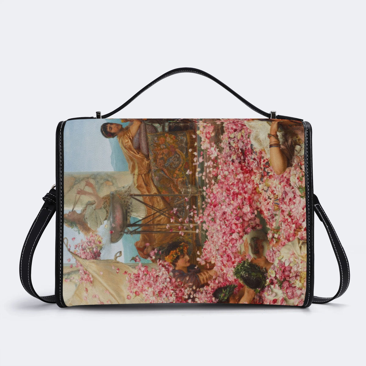 Roses of Heliogabal Print - Leather Satchel Bag