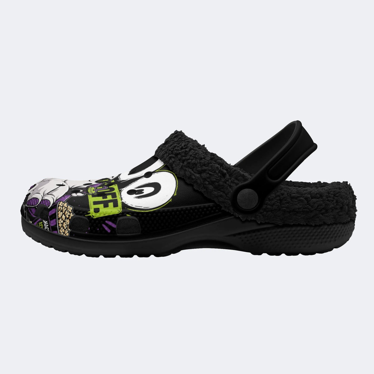 Cool Ghost Lounge - Fur Lined Slippers/Sandals