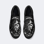 Classic Black And White Snake Print - Slip On Shoes