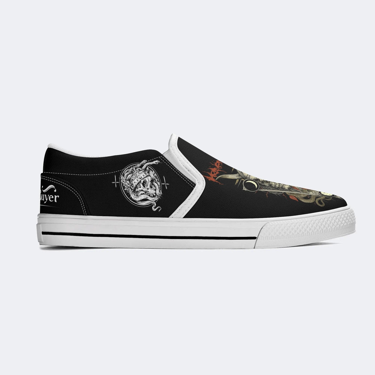 Monster skull Print - Slip On Shoes