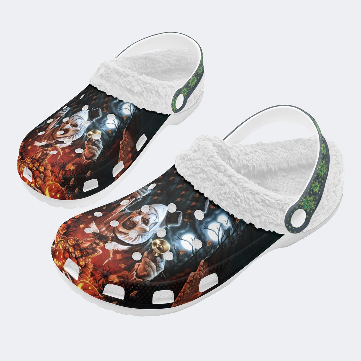 Halloween Terrifier Print - Fur Lined Slippers/Sandals