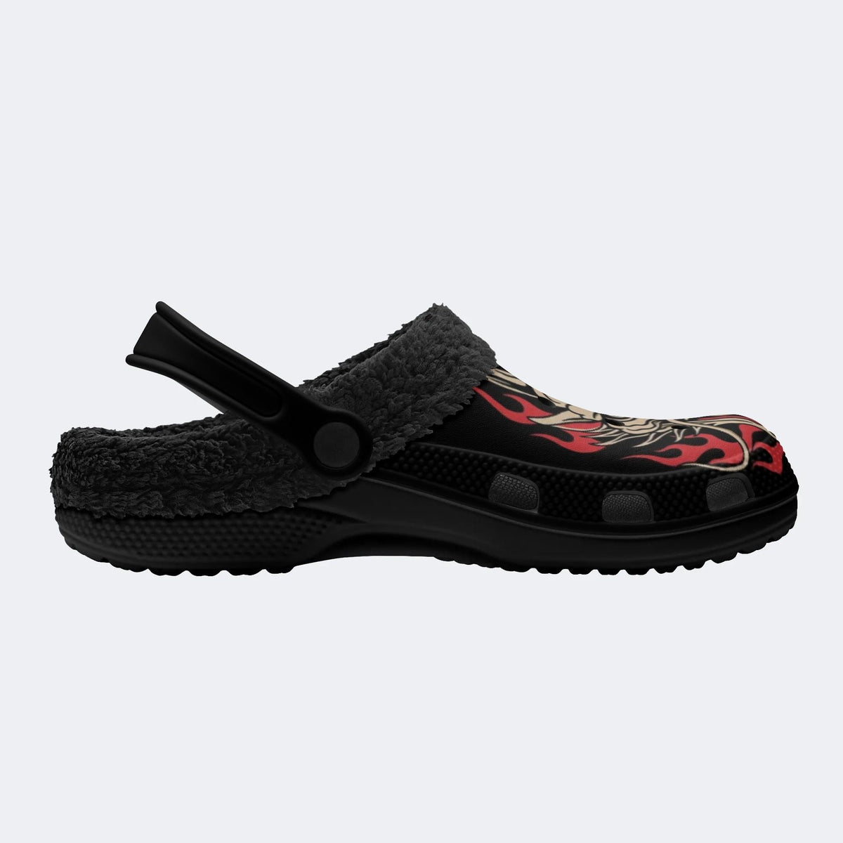 Dark Flame Dragon - Fur Lined Slippers/Sandals