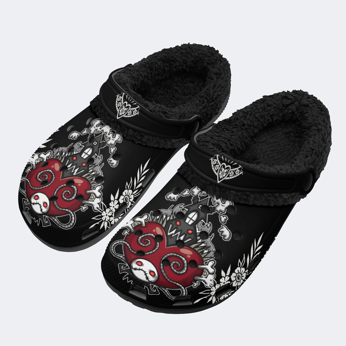 Unisex Horror Print - Fur Lined Slippers/Sandals