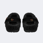 Skull Spider Print - Fur Lined Slippers/Sandals