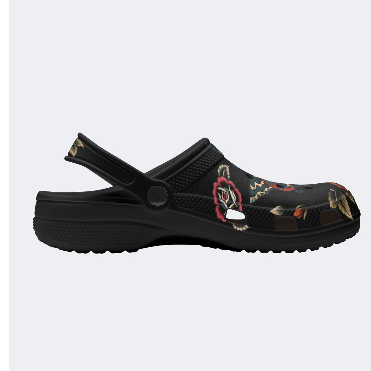 Human Face Rhinoceros Beetle Print - Slippers/Sandals