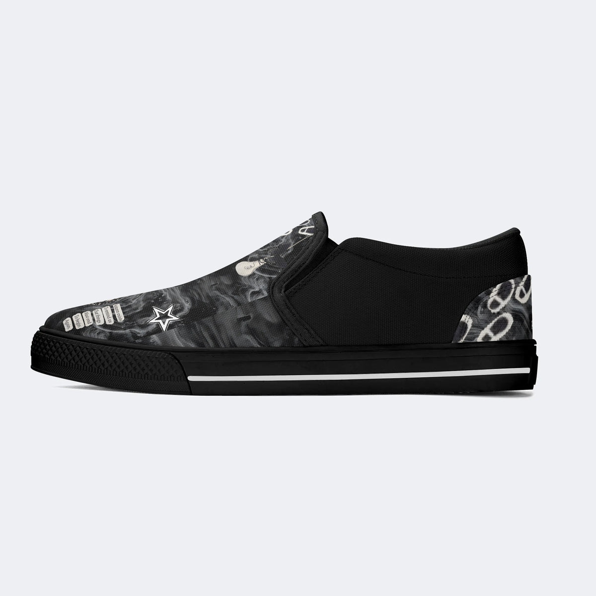 Horror Collage Print - Slip On Shoes