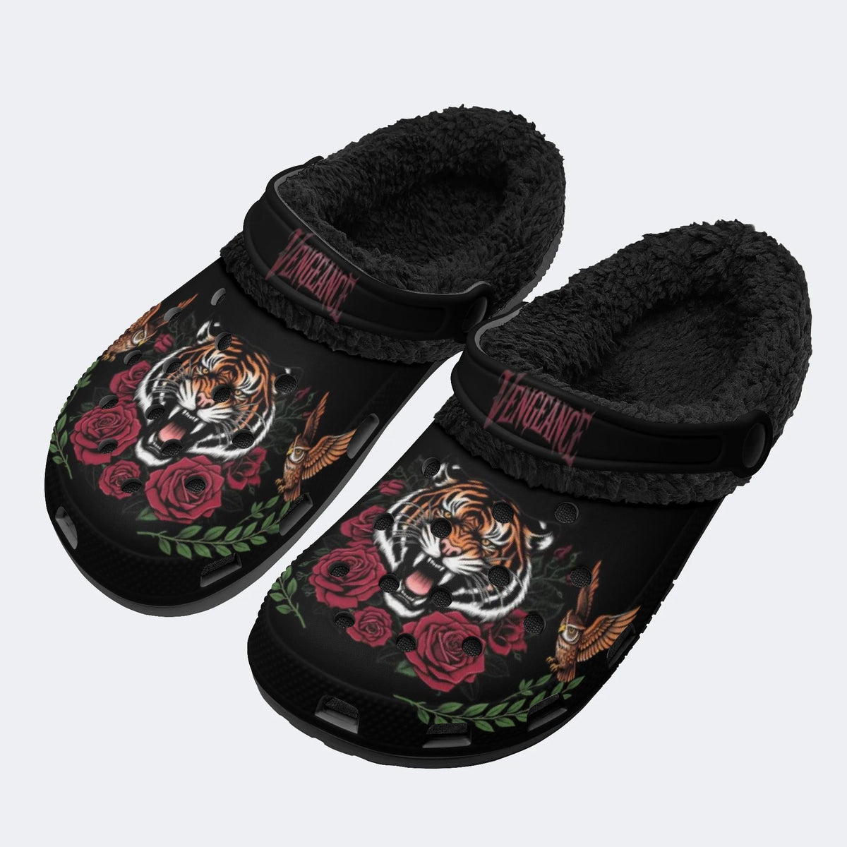 Tiger Rose Owl - Fur Lined Slippers/Sandals