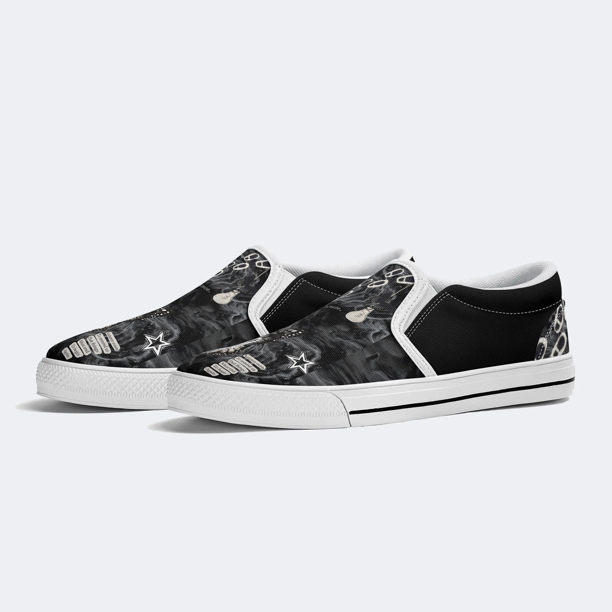 Horror Collage Print - Slip On Shoes