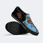 Vintage Torch And Dragon Print - Slip On Shoes