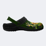 Evil Pumpkin Skeleton - Fur Lined Slippers/Sandals