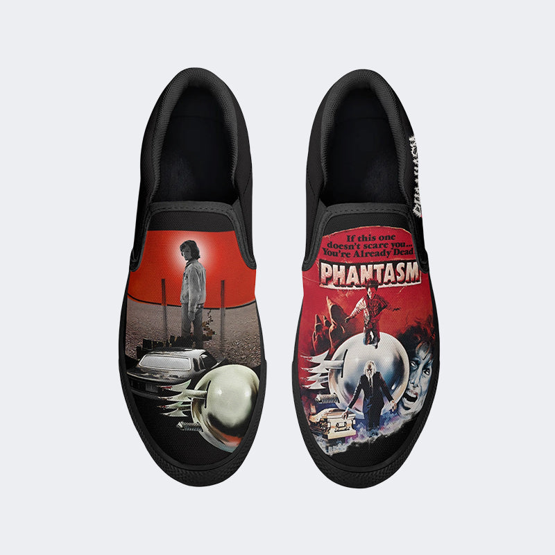 Vintage Graphic Print - Slip On Shoes