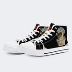 Unisex Totenkopf &amp; Buchstaben Druck - High Top Canvas