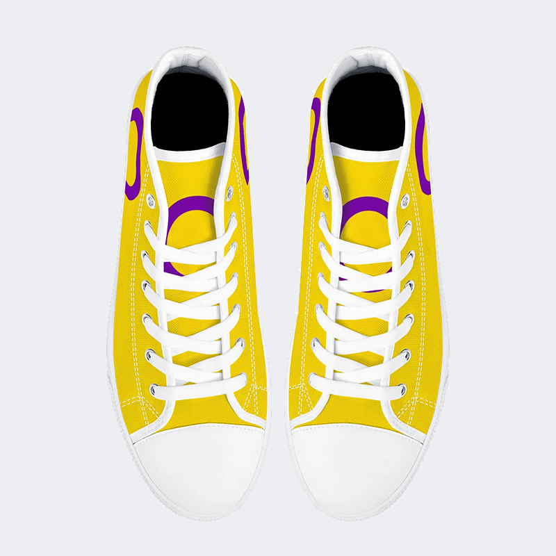 Intersex Flag High Top Canvas Shoes