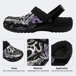 Gothic Scream Ghostface Knife Purple Smoke - Fur Lined Slippers/Sandals
