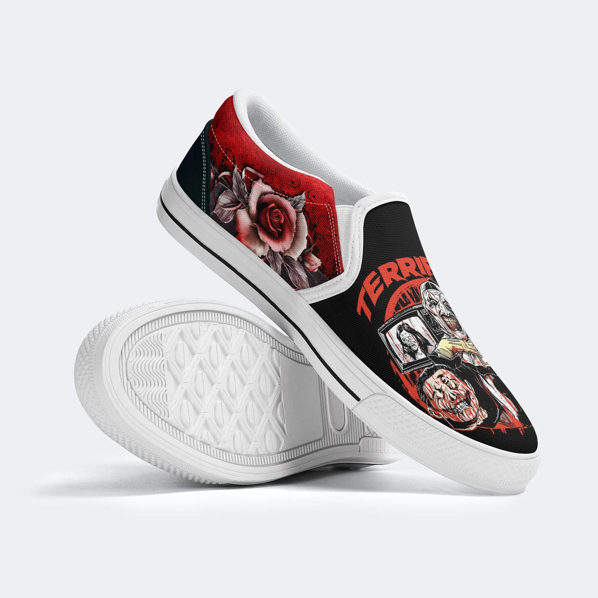 Unisex Horror Print - Slip On Shoes