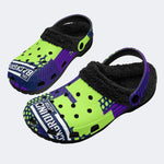 Street Pop Pattern - Fur Lined Slippers/Sandals