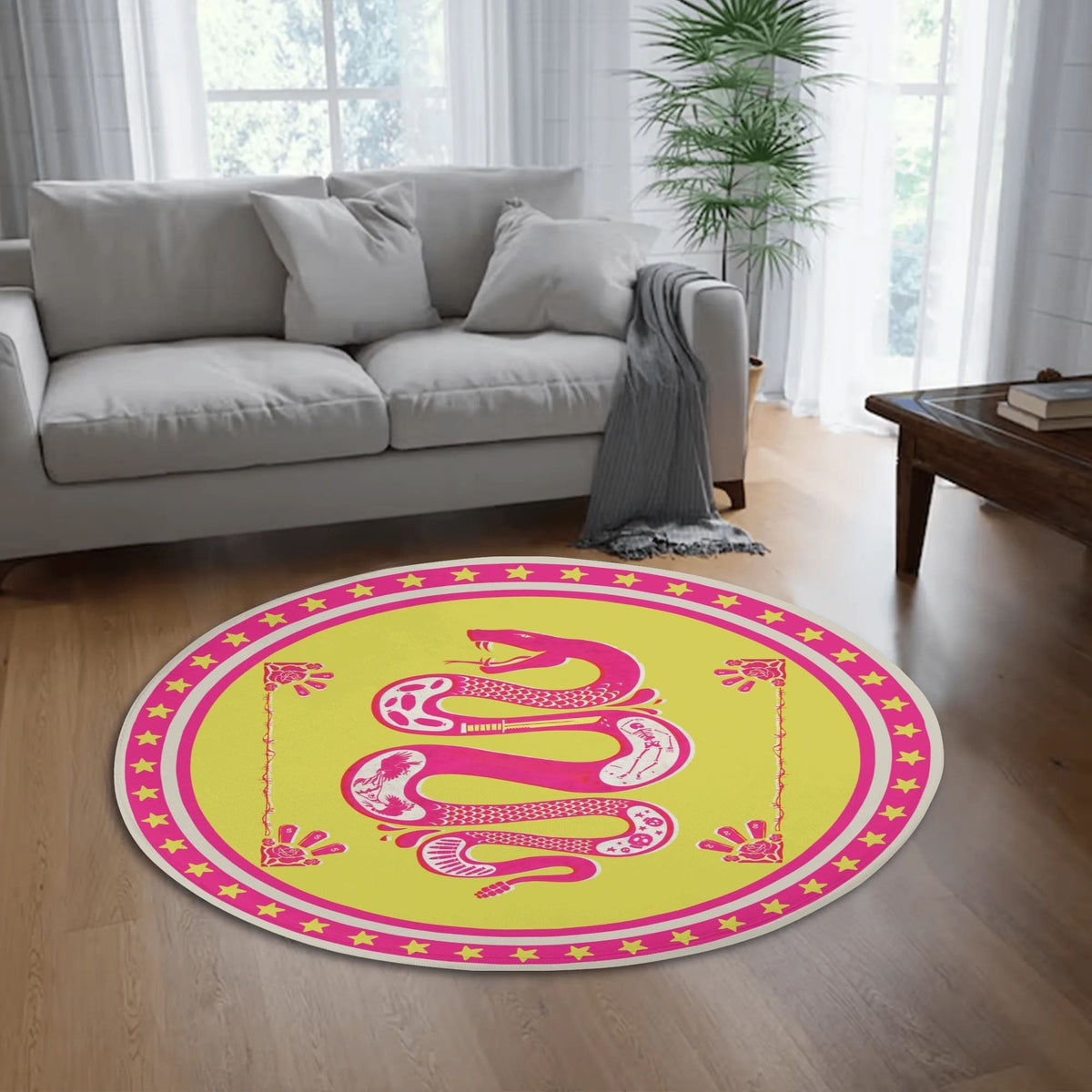 Pink Rattlesnake Print - Floor Mat