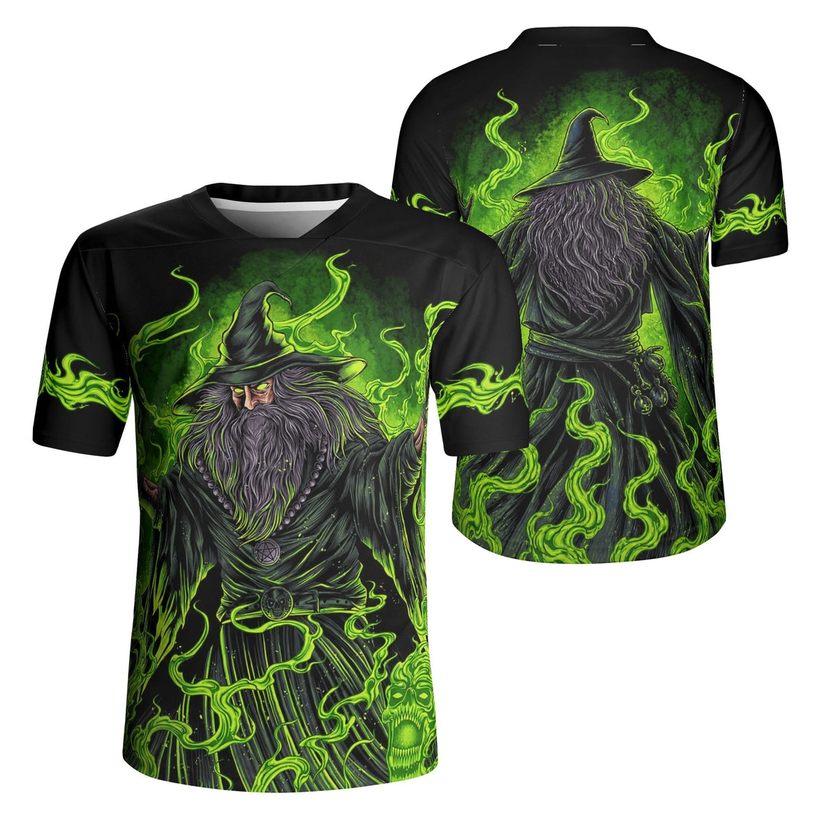 Dark Magic Green Wizard - Men's All Over Printing Rugby Jersey