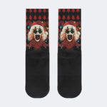 Horror Santa Claus Ghostface Print - Crew Socks