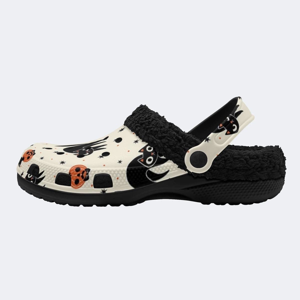 Cute Halloween Kitten - Fur Lined Slippers/Sandals
