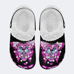 Pink Panther Print - Fur Lined Slippers/Sandals