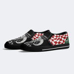 Art Skull Goat Print - Slip On Shoes