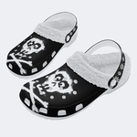 Jolly Roger Print - Fur Lined Slippers/Sandals