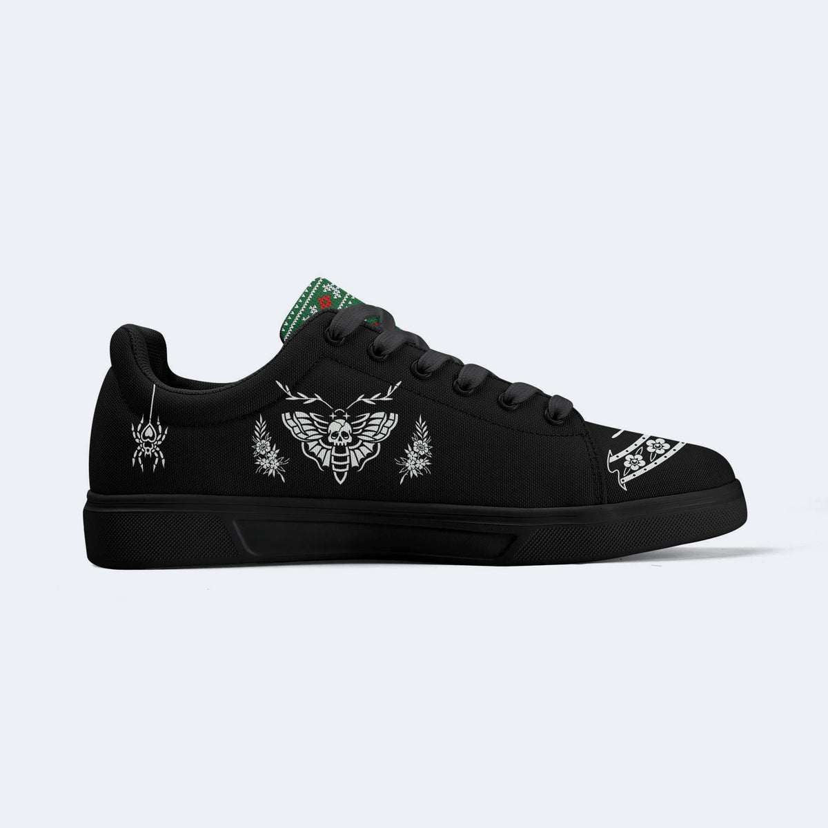 Death Moth Vintage Print - Skateboard Sneakers