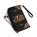 Wolf And Snake Print Leather Wallet Factory Direct Sales