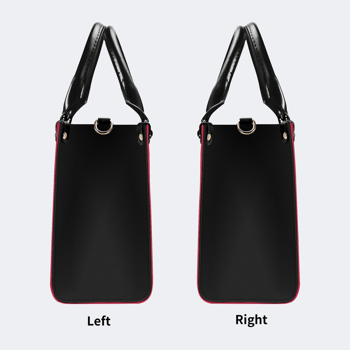 Red Snake As The Center - Leather Handbag