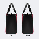 Red Snake As The Center - Leather Handbag