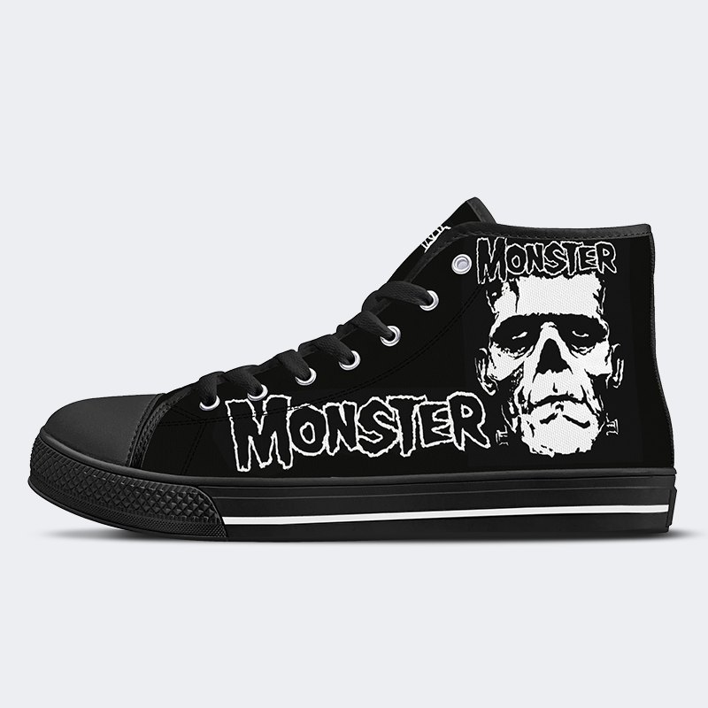 Unisex Monster Skull - High Top Canvas