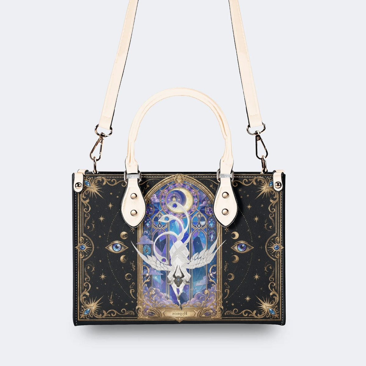 Swan Stained Glass Print Handbag Factory Direct Sales