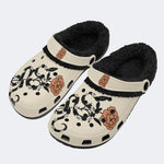 Gothic Snake Floral Rose - Fur Lined Slippers/Sandals