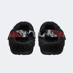 Vintage Tattoo Skull - Fur Lined Slippers/Sandals