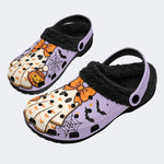 Purple Ghost Trick - Fur Lined Slippers/Sandals