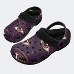 Witchy Celestial Eye - Fur Lined Slippers/Sandals