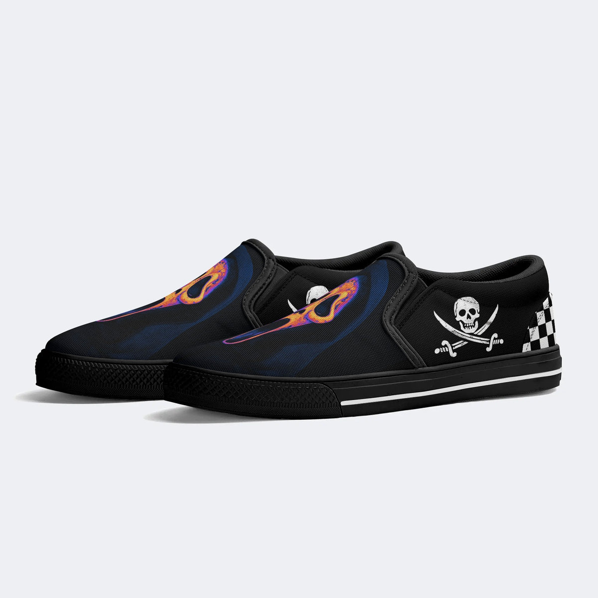 Scream The Grim Reaper Is Coming Print - Slip On Shoes